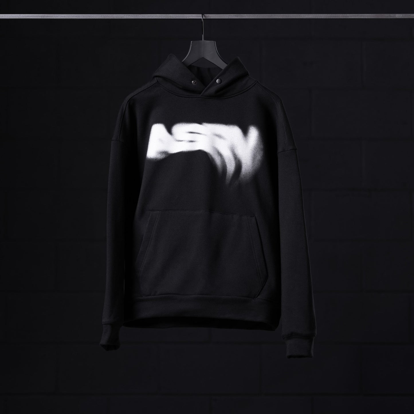 0874. Tech-Terry™ Zip Pocket Hoodie Black "Signal Lost" | ASRV Discount