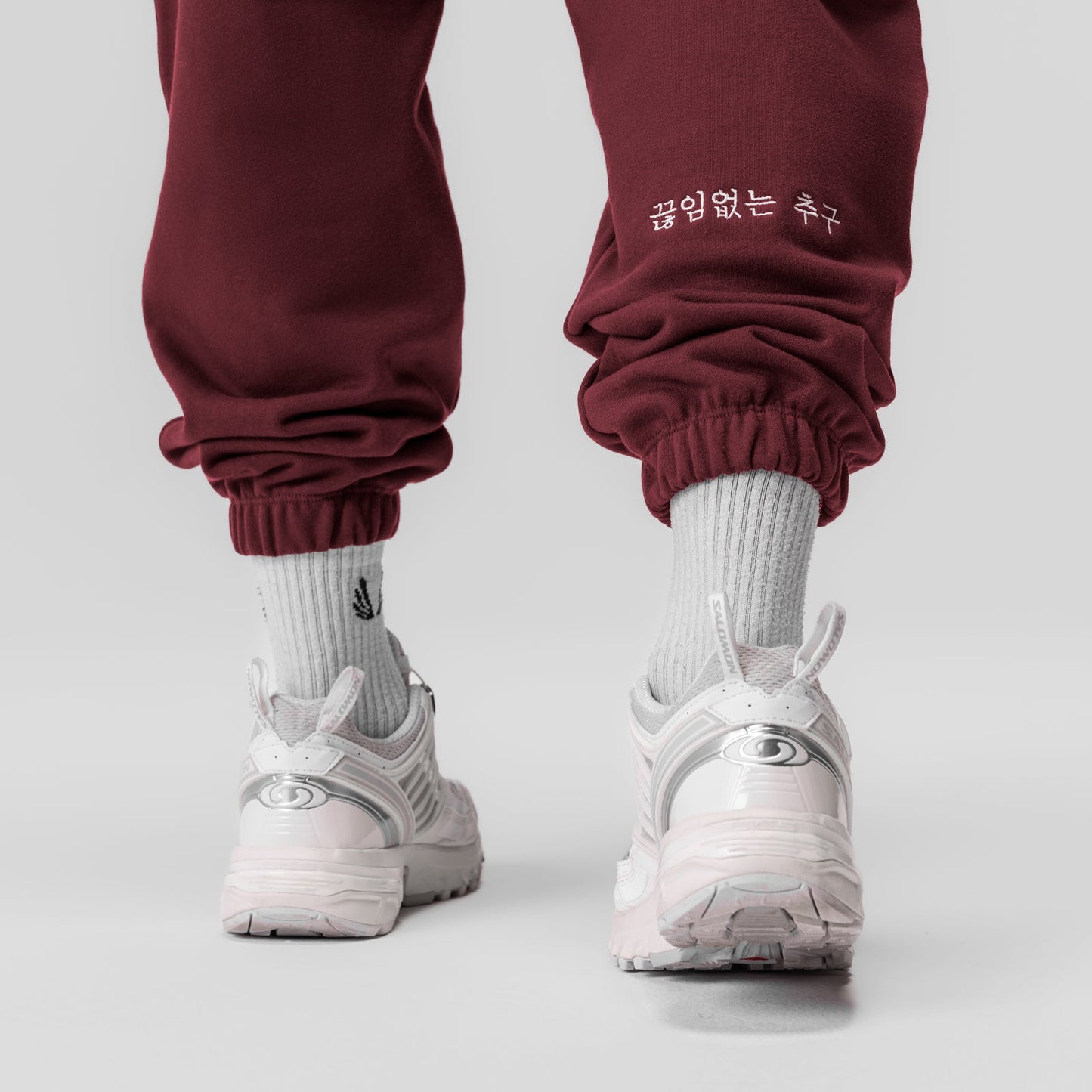 0655. Tech-Terry™ Oversized Sweats Crimson "Emblem" | ASRV US