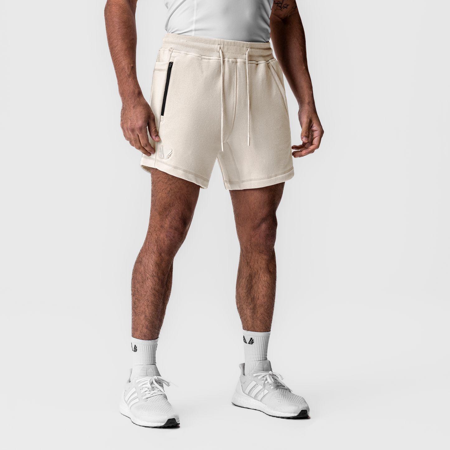0867. Tech-Terry™ Sidelock Sweat Short Ivory Cream | ASRV sale