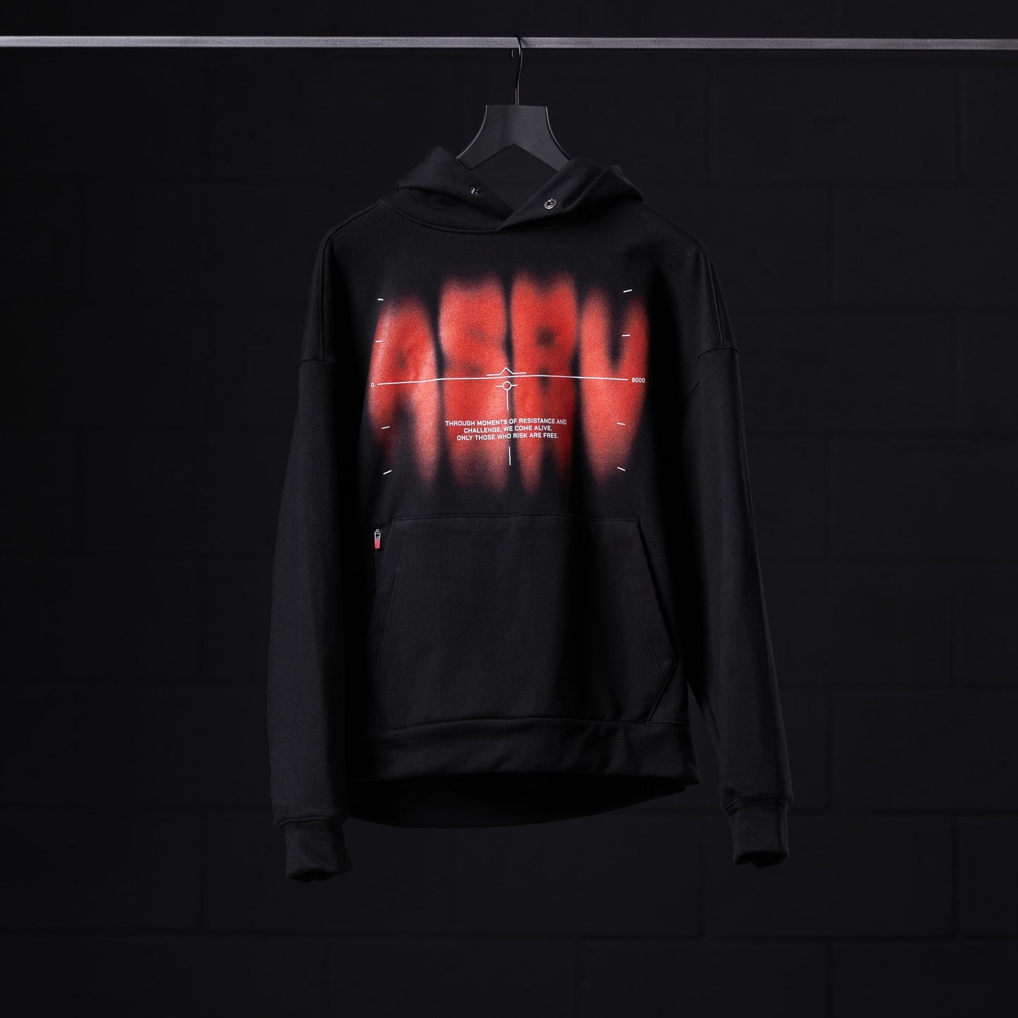 0874. Tech-Terry™ Zip Pocket Hoodie Black "Target Acquired" | ASRV near me
