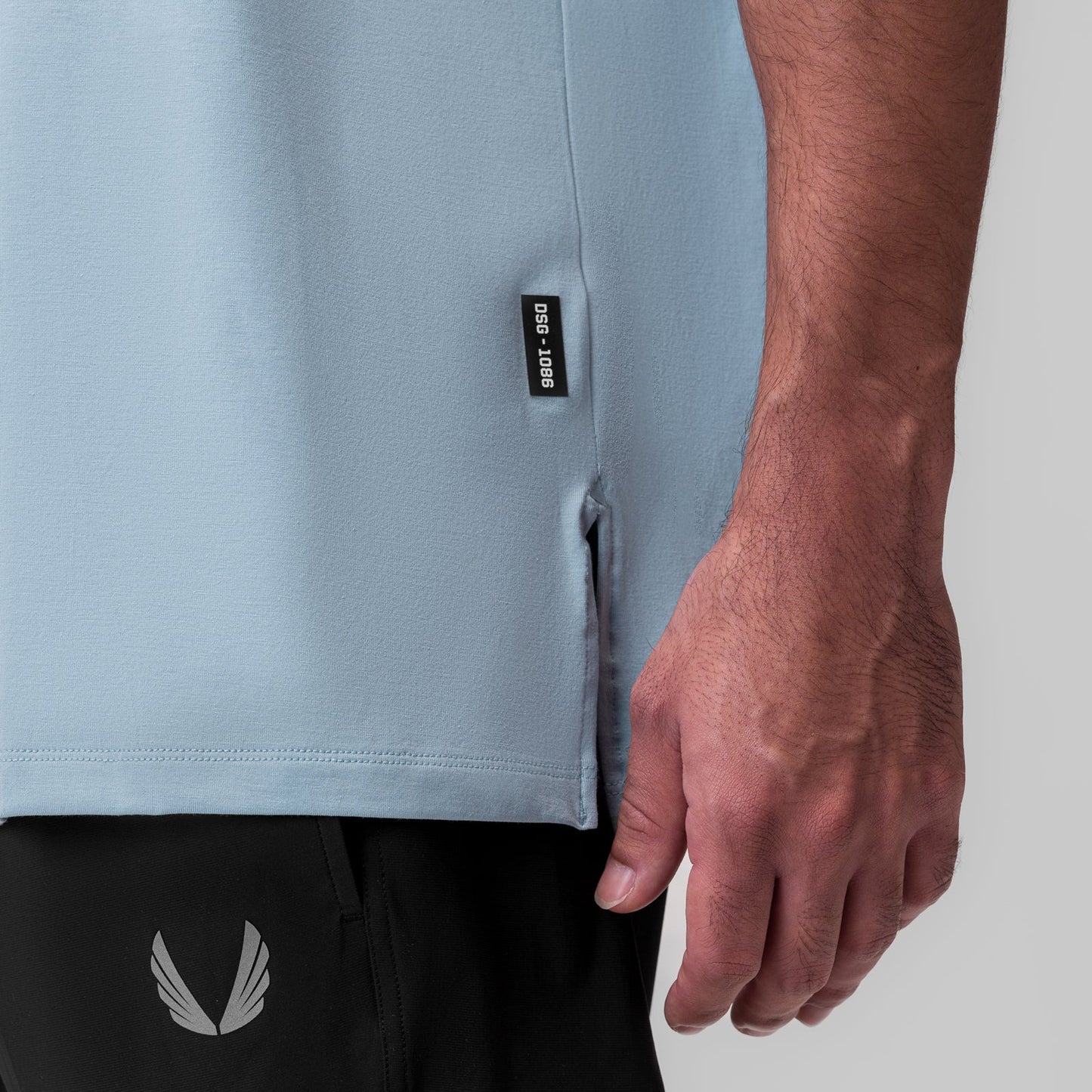 1086. Supima® 3/4-Sleeve Oversized Tee Light Sky | ASRV sale