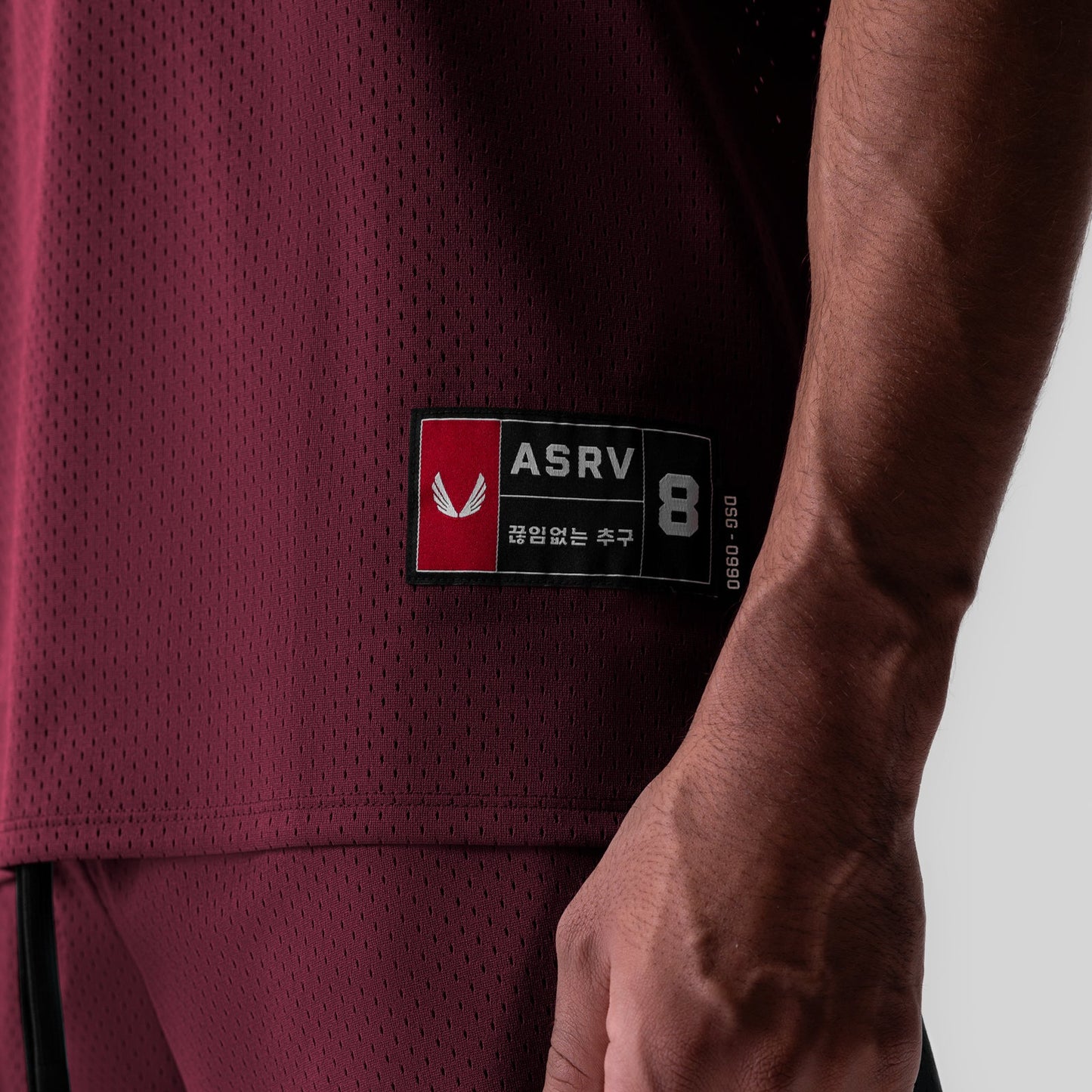 0990. Ion-Mesh Basketball Jersey Crimson | ASRV Online