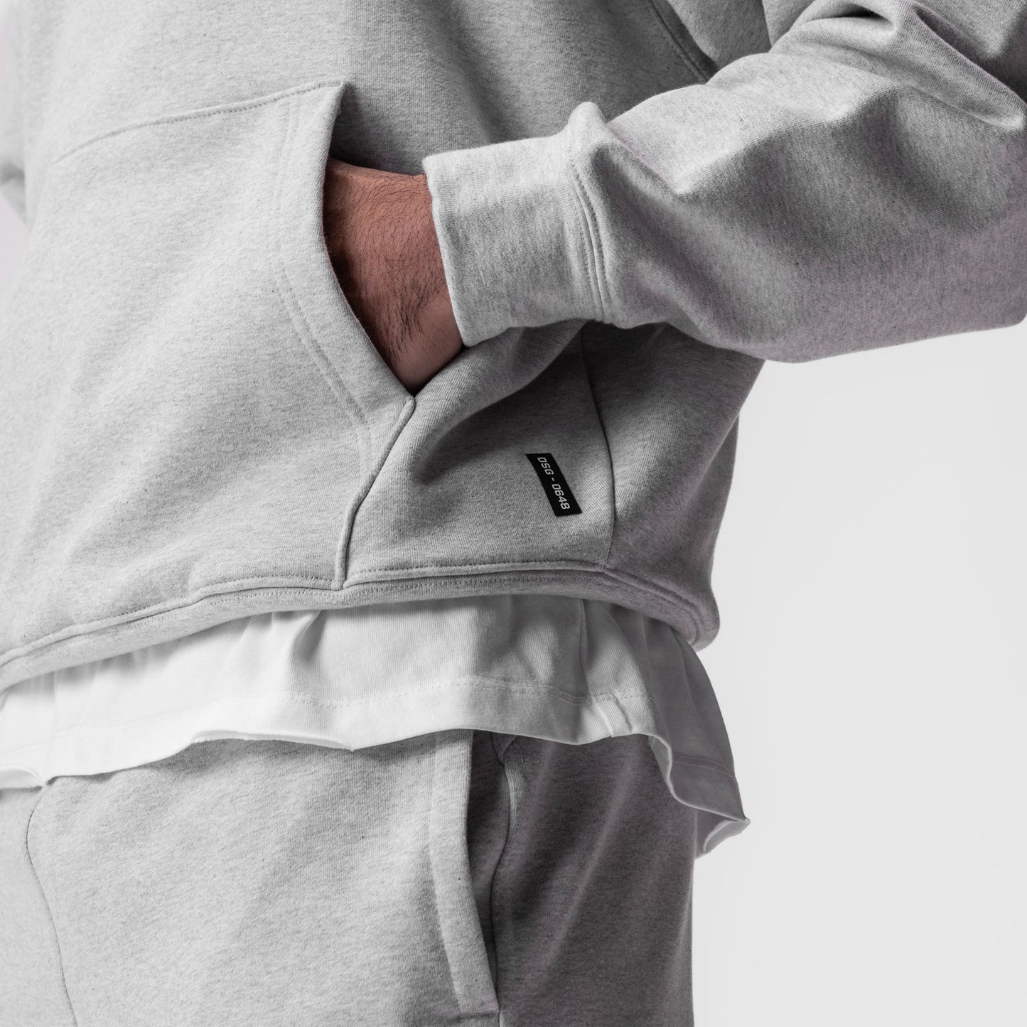 0648. Tech-Terry™ Hoodie Heather Grey "Space Bracket" | ASRV for sale