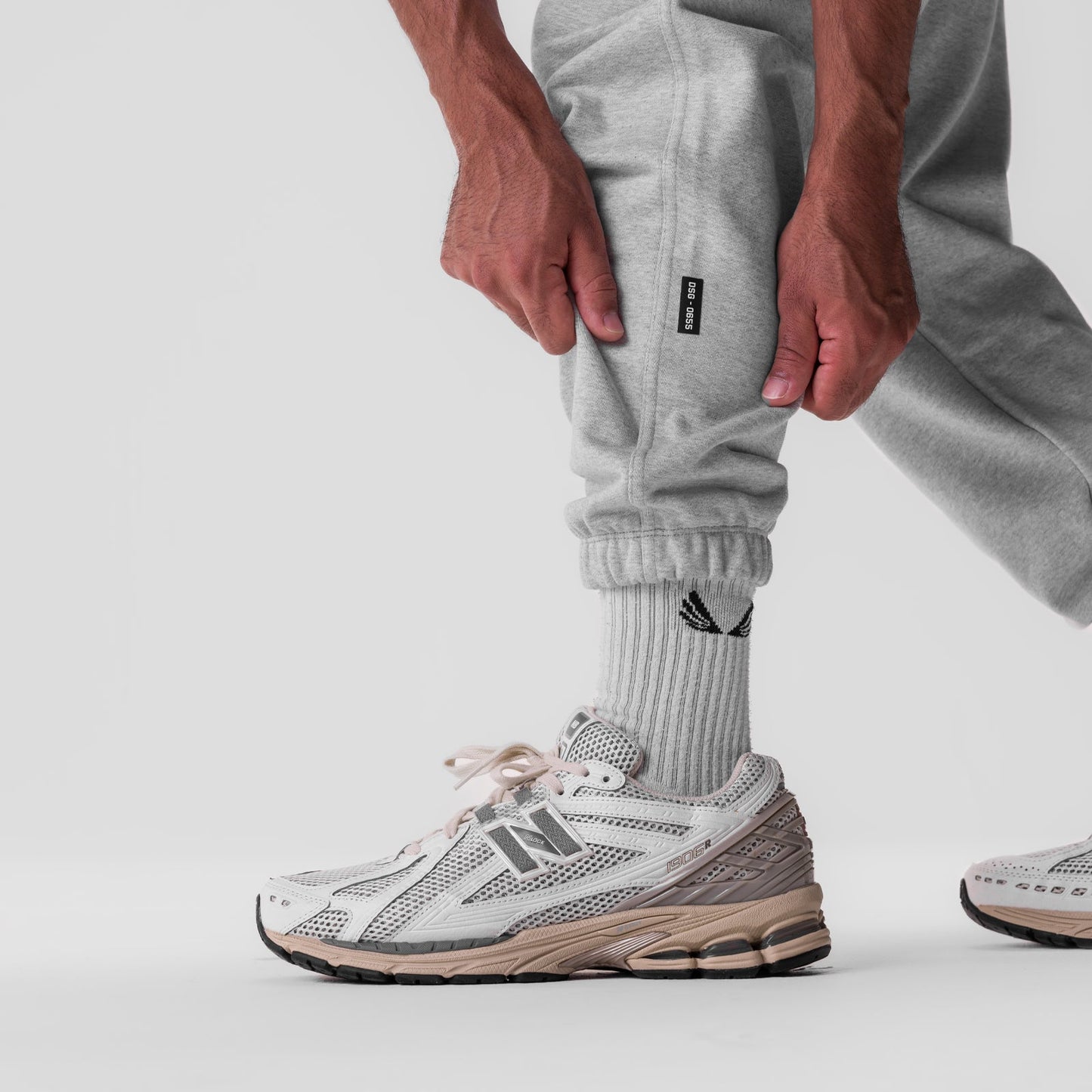 0655. Tech-Terry™ Oversized Sweats Heather Grey "Stacked Wings" | ASRV Online