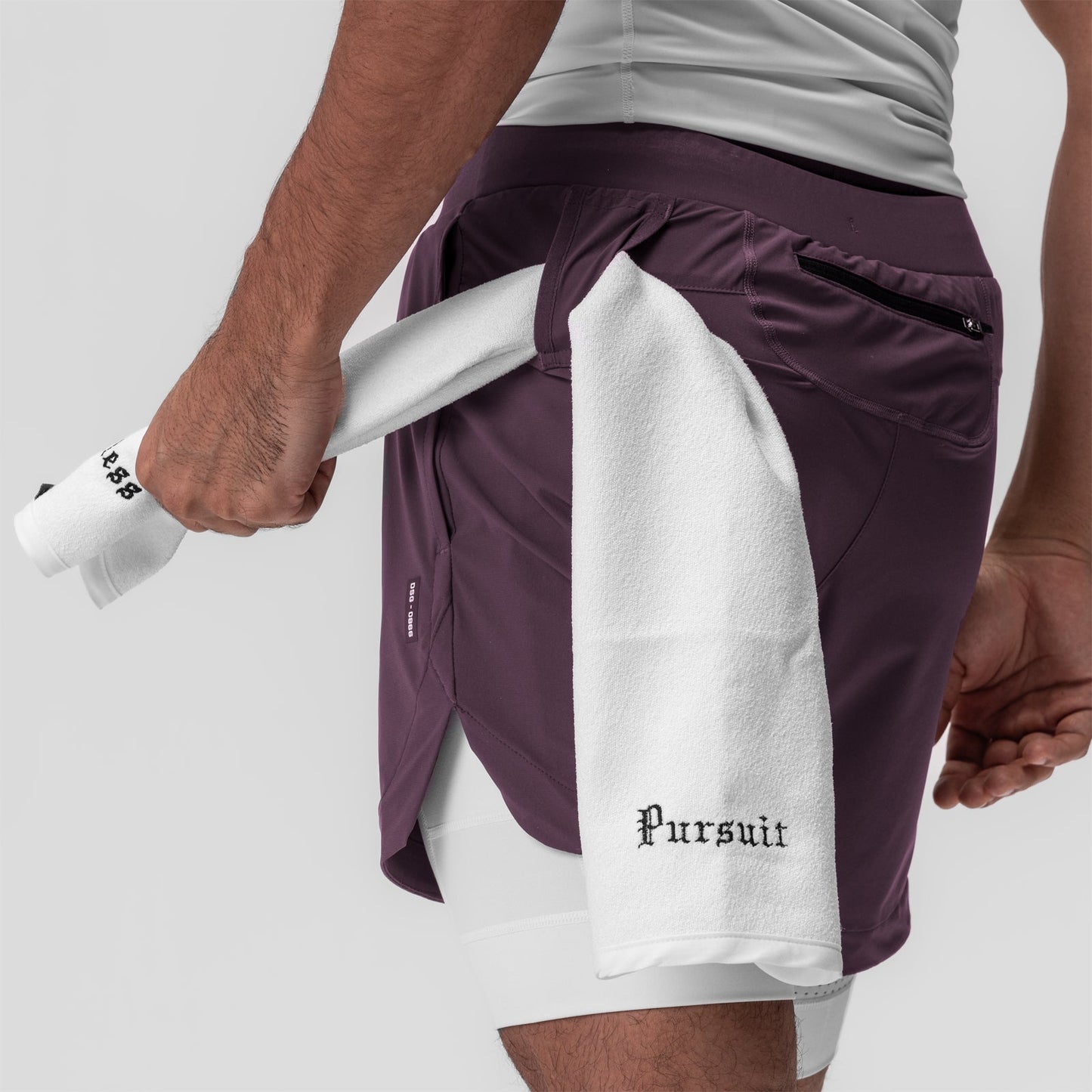 0866. Tetra-Lite® 7" Liner Short Deep Purple "Cyber"/White | ASRV sale