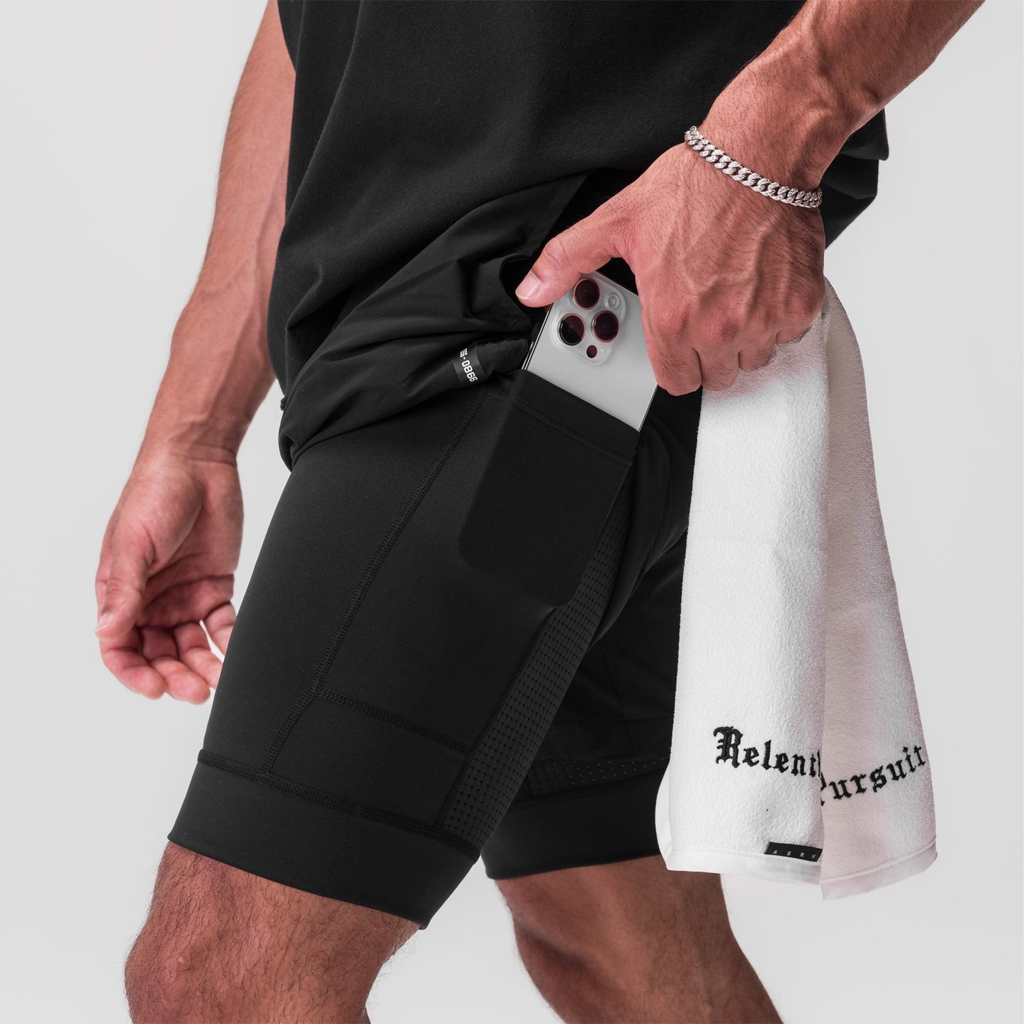 0866. Tetra-Lite® 7" Liner Short Black/Black/ White "Wings" | ASRV US