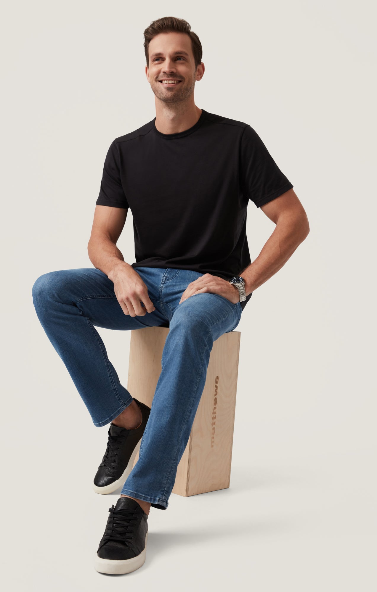 34 Heritage Charisma Relaxed Straight Jeans in Dark Blue Kona