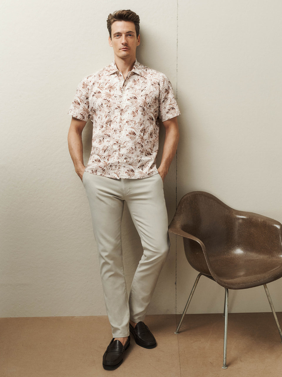 34 Heritage Verona Straight Leg Chino Pants In Willow High Flyer