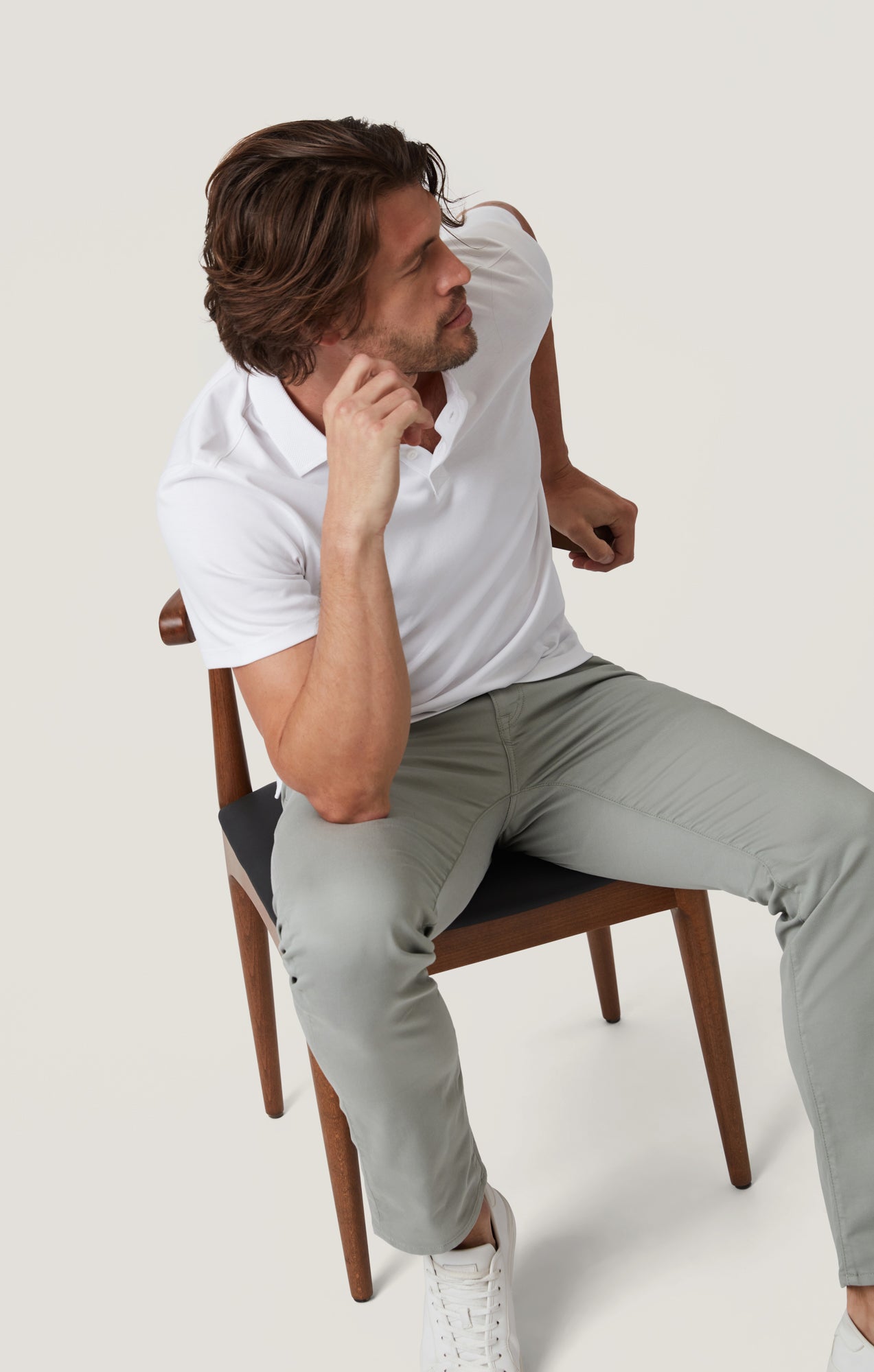 34 Heritage Courage Straight Leg Pants in Sage Coolmax
