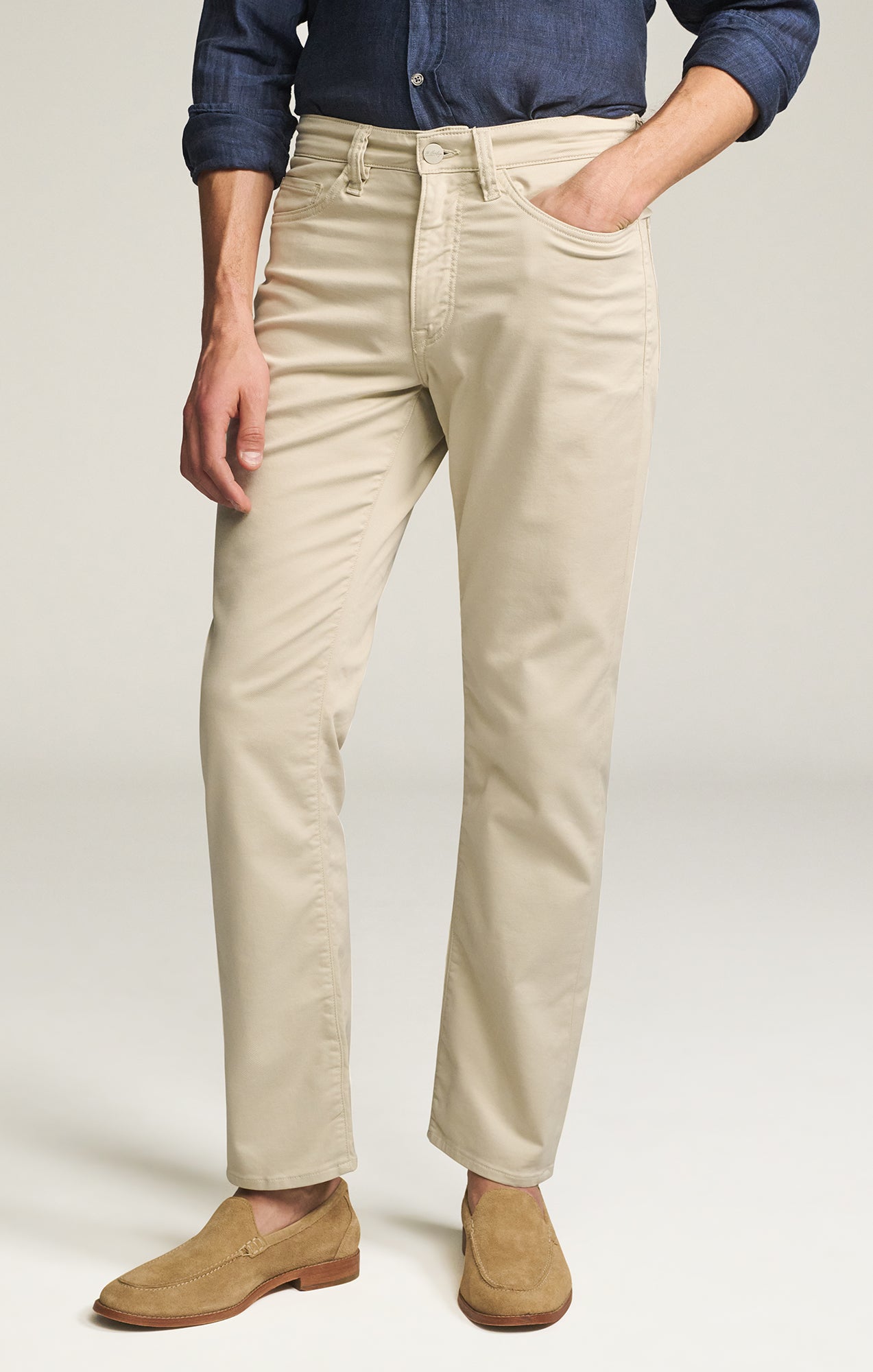 34 Heritage Charisma Relaxed Straight Pants in Tan Coomax