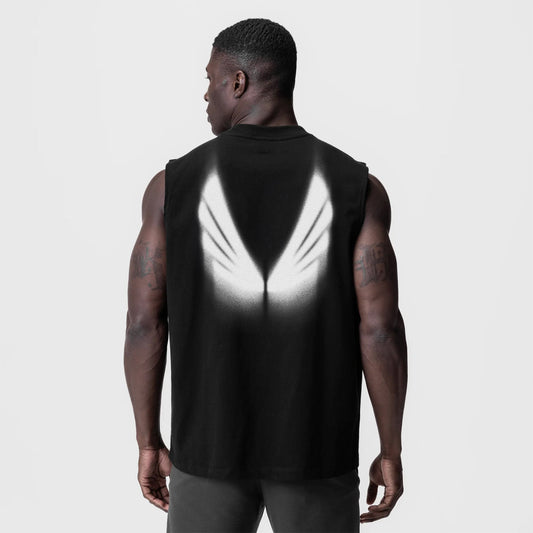 0807. Tech Essential™ Relaxed Cutoff Black "Signal Lost" | ASRV Discount