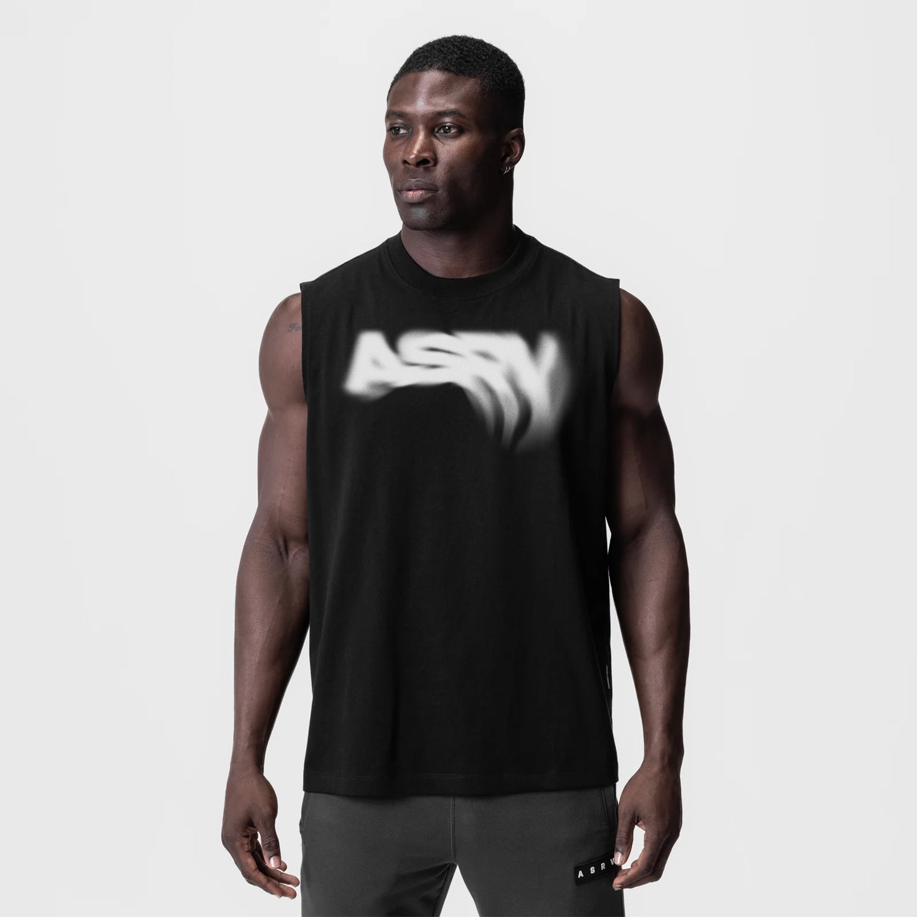 0807. Tech Essential™ Relaxed Cutoff Black "Signal Lost" | ASRV Discount