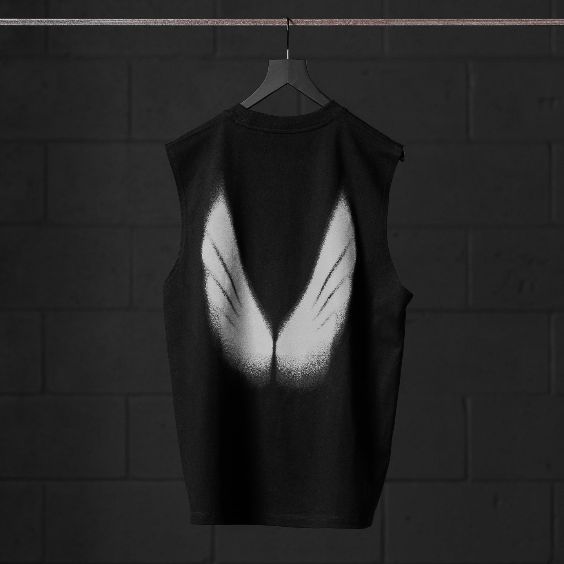 0807. Tech Essential™ Relaxed Cutoff Black "Signal Lost" | ASRV Discount