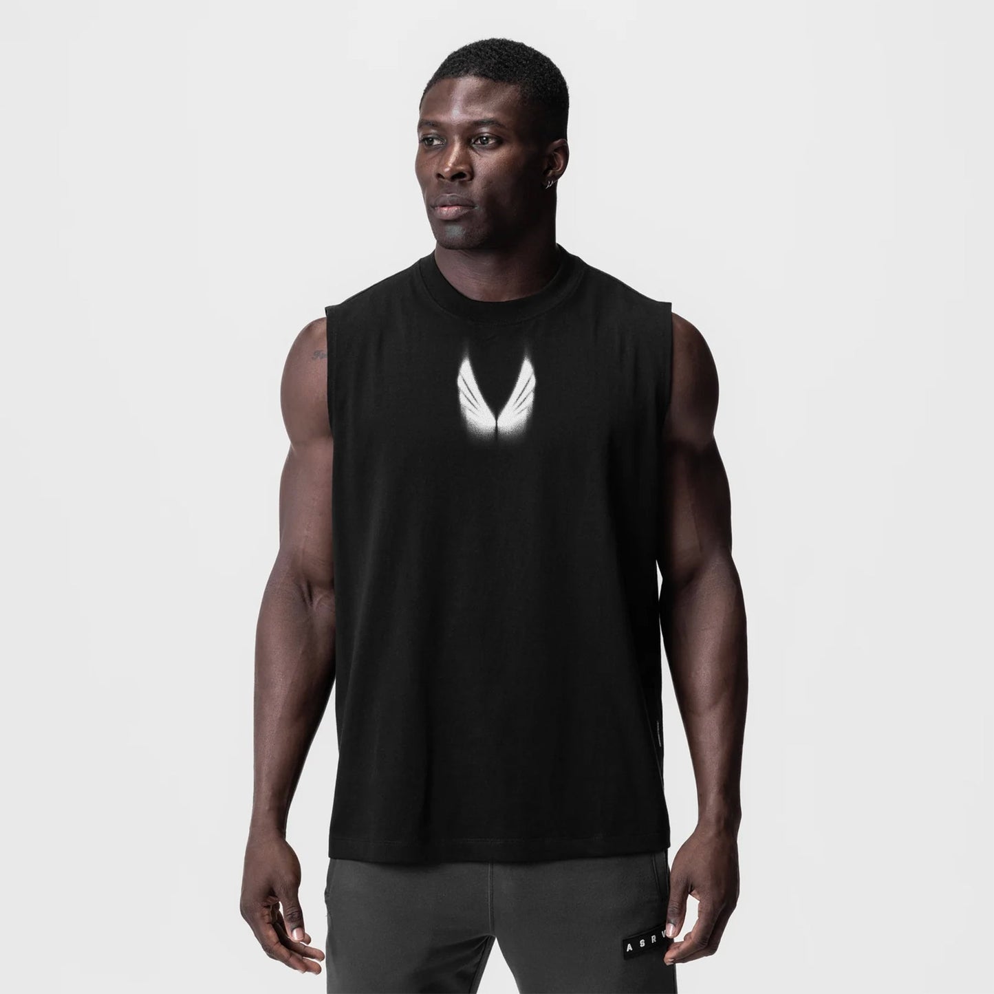 0807. Tech Essential™ Relaxed Cutoff Black "Motion Blur" | ASRV sale