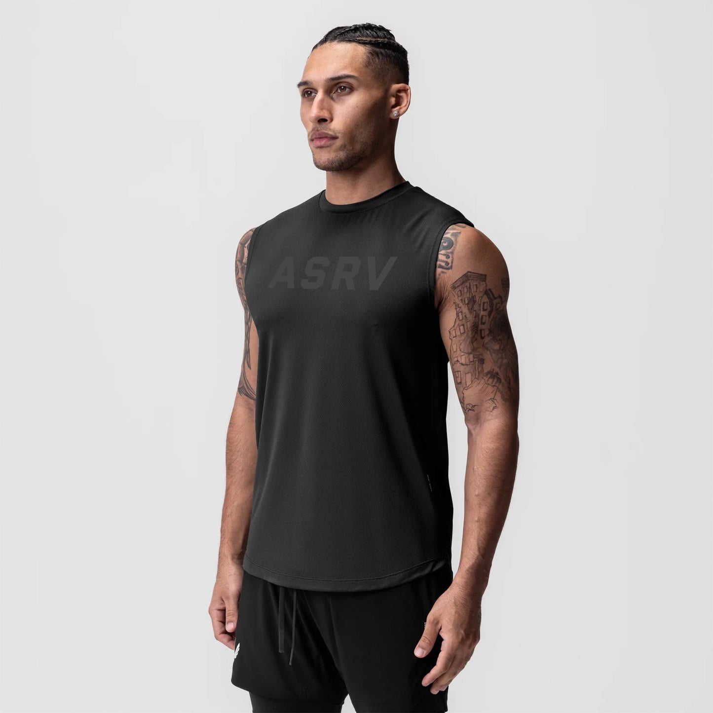 0757. AeroSilver® Cutoff Tank Black "ASRV" | ASRV for sale