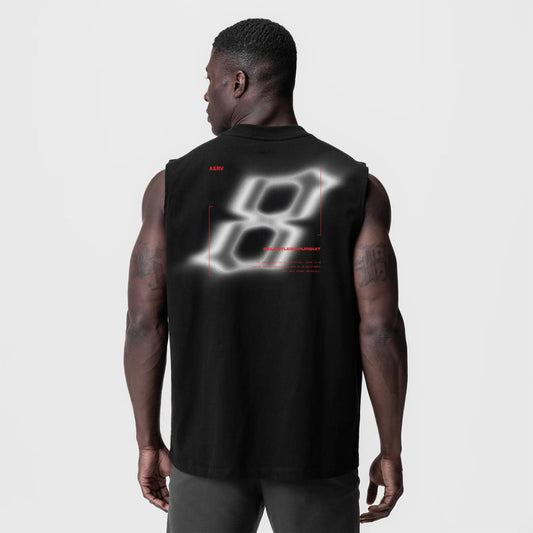 0807. Tech Essential™ Relaxed Cutoff Black "Infinite Mindset" | ASRV Online