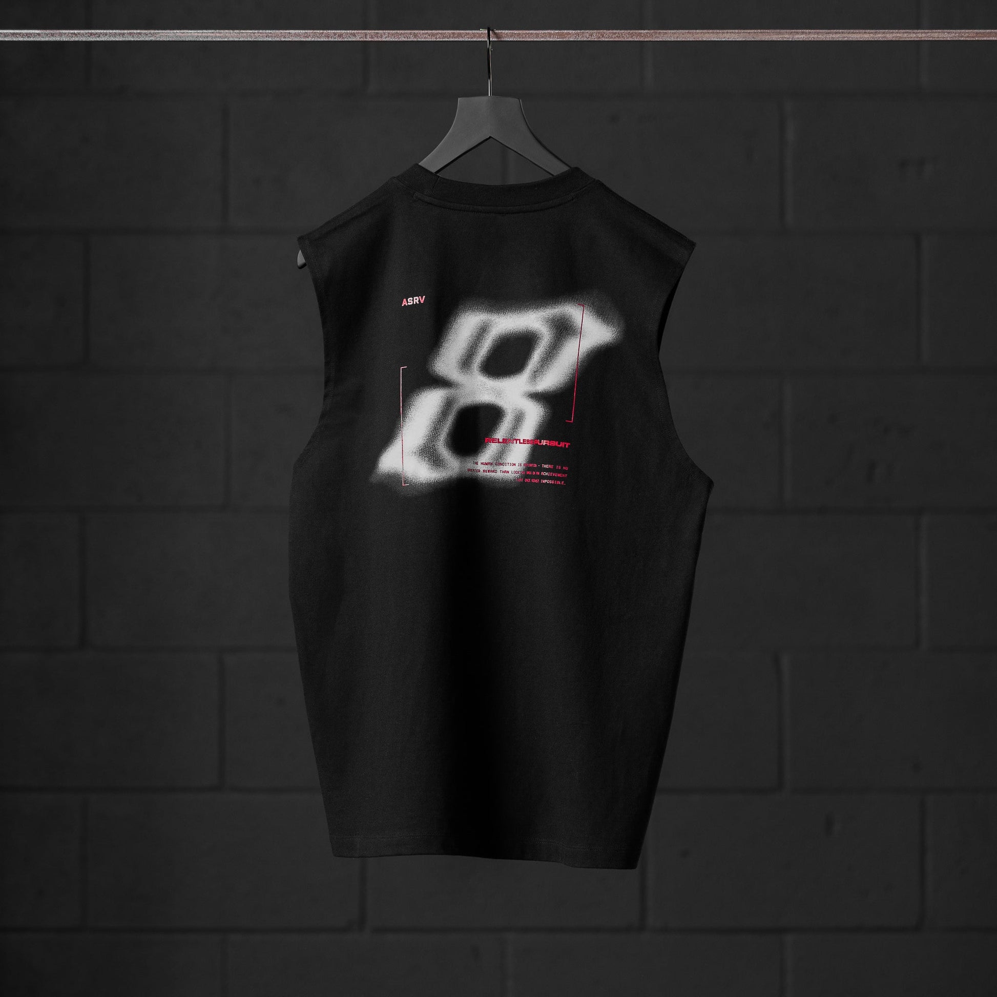 0807. Tech Essential™ Relaxed Cutoff Black "Infinite Mindset" | ASRV Online