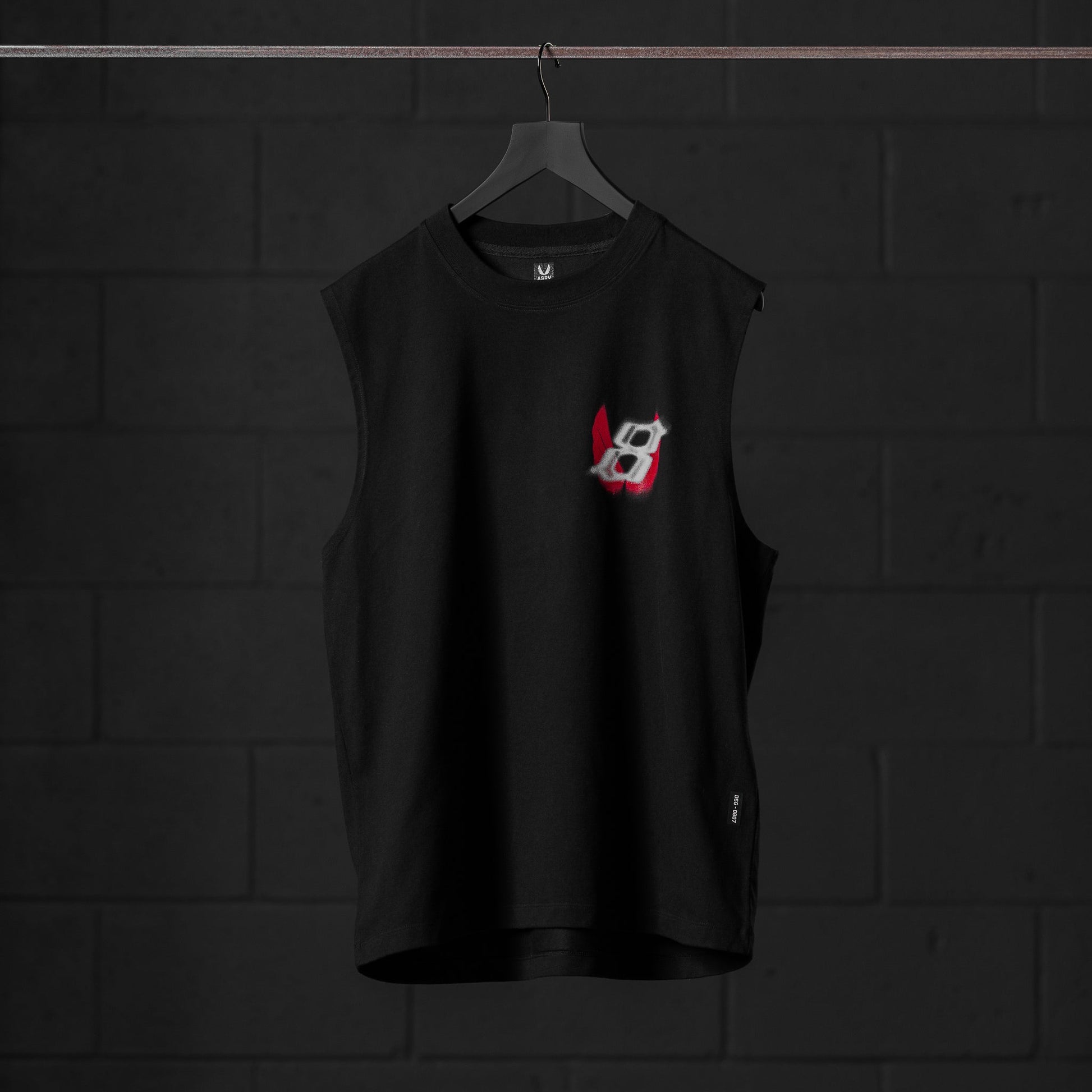 0807. Tech Essential™ Relaxed Cutoff Black "Infinite Mindset" | ASRV Online