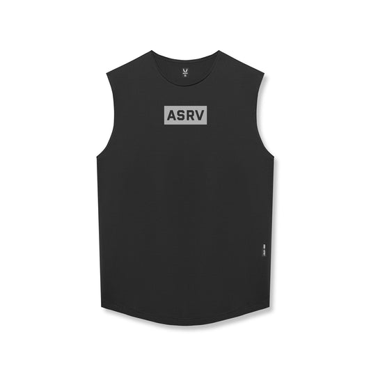 0757. AeroSilver® Cutoff Tank Black "Box Logo" | ASRV Discount