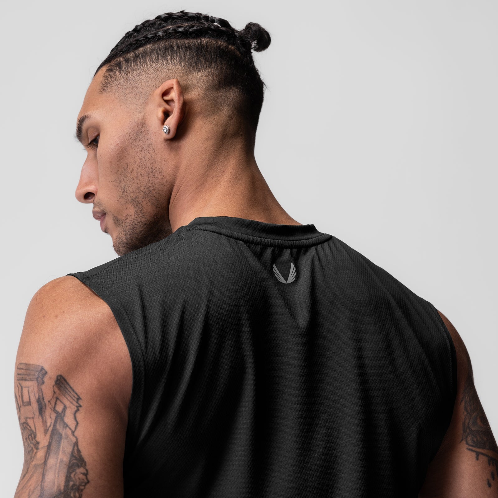0757. AeroSilver® Cutoff Tank Black "Box Logo" | ASRV Discount