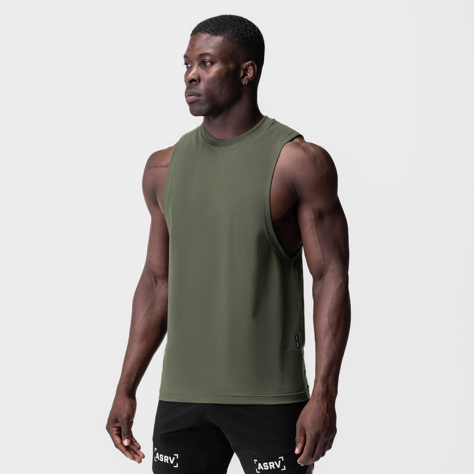 0926. Supima® Muscle Tank Olive | ASRV for sale