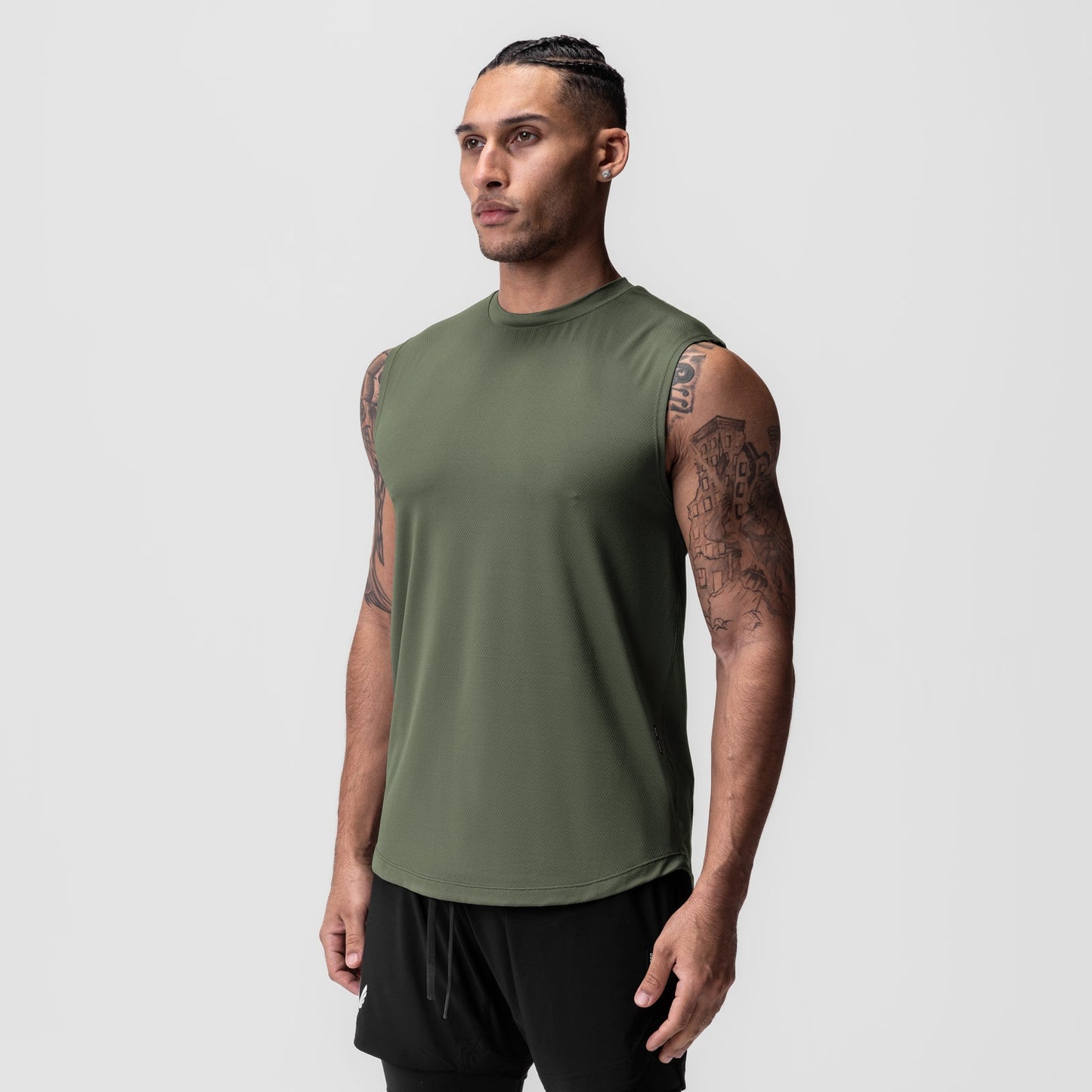 0757. AeroSilver® Cutoff Tank Olive | ASRV Online