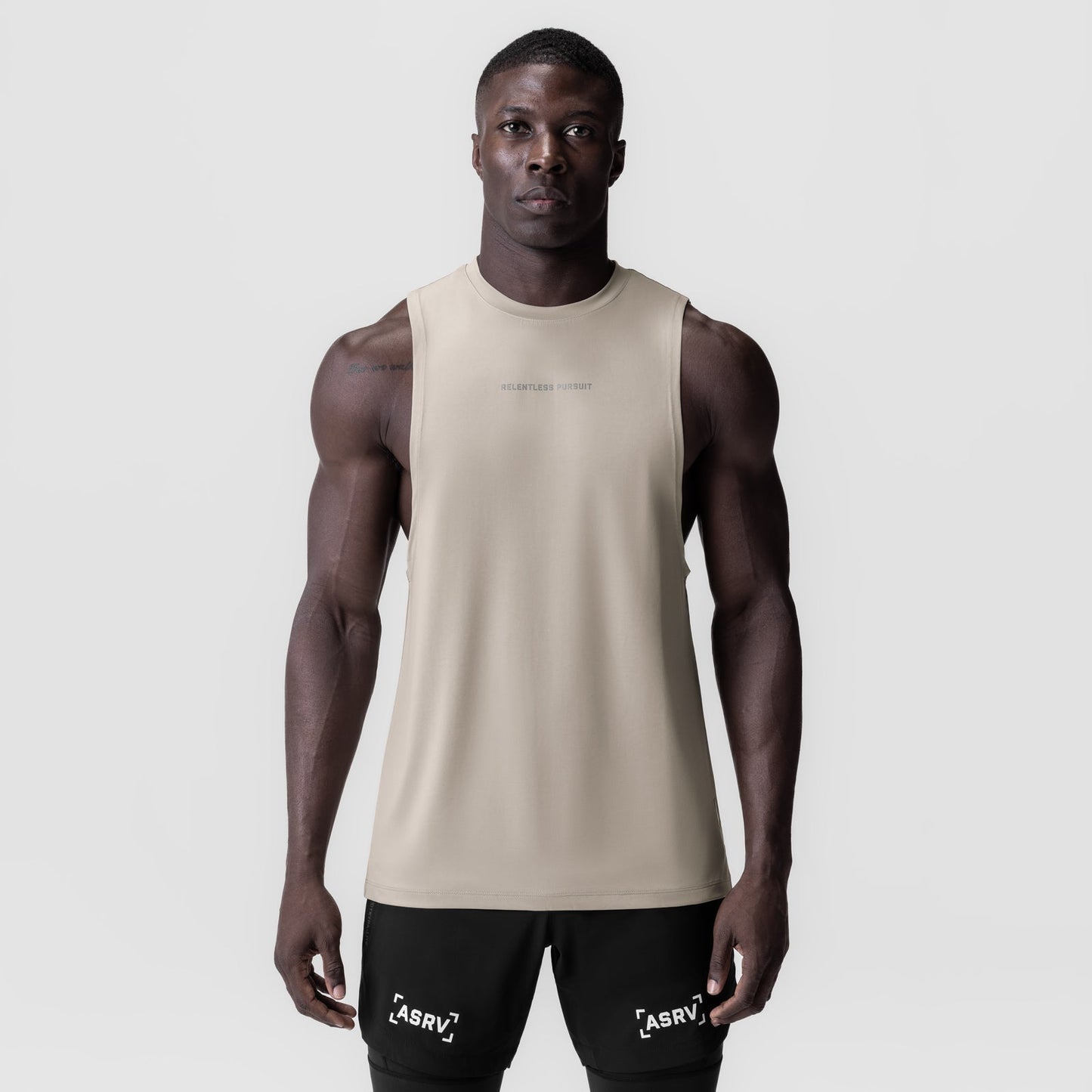 0837. 3D-Lite® 2.0 Lycra® Muscle Tank Sand Smoke "RP" | ASRV discount
