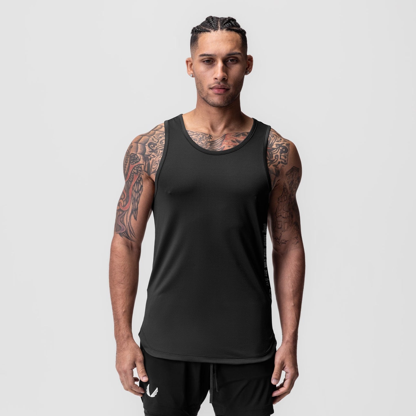 0830. AeroSilver® Tank Top Black "OTWR" | ASRV sale