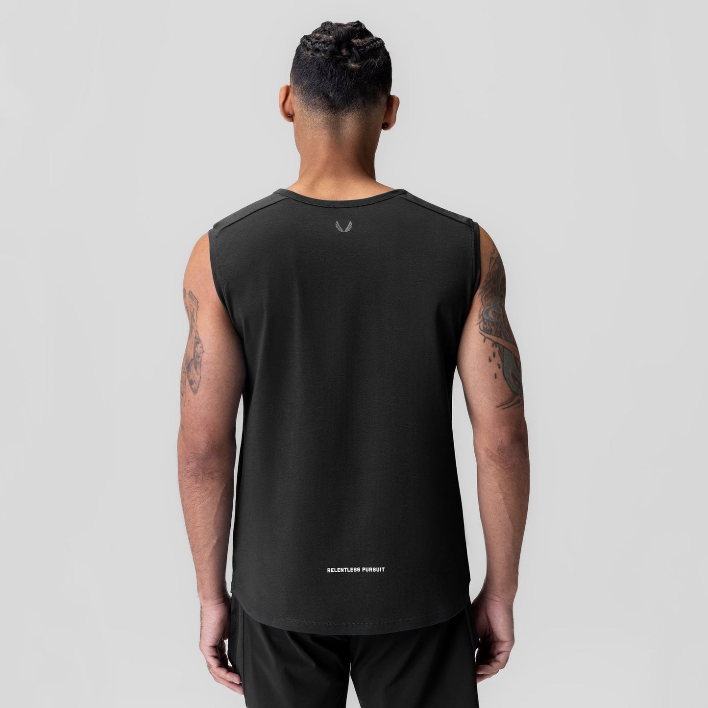 1060. Creora® Cotton Modal Cutoff Tank Black | ASRV Online