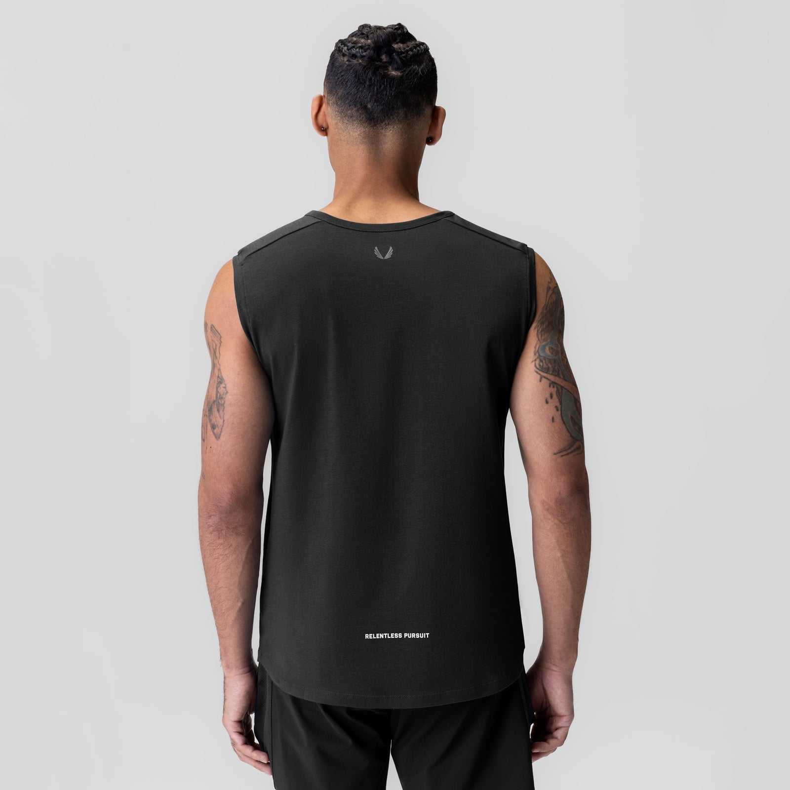 1060. Creora® Cotton Modal Cutoff Tank Black | ASRV Online