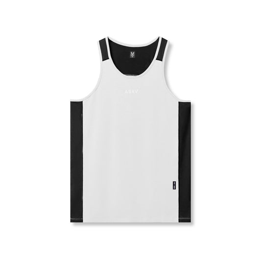 0809. Supima® Mesh Panel Training Singlet White | ASRV US