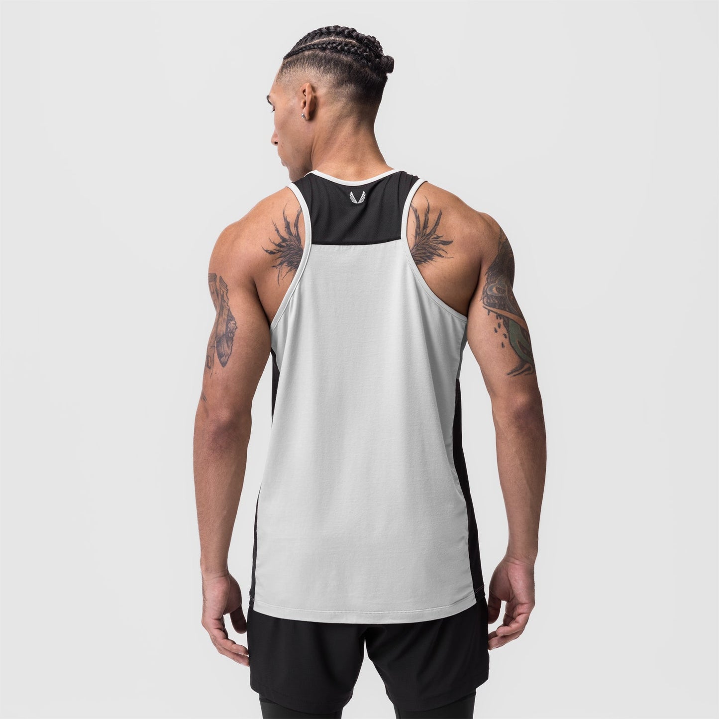0809. Supima® Mesh Panel Training Singlet White | ASRV US