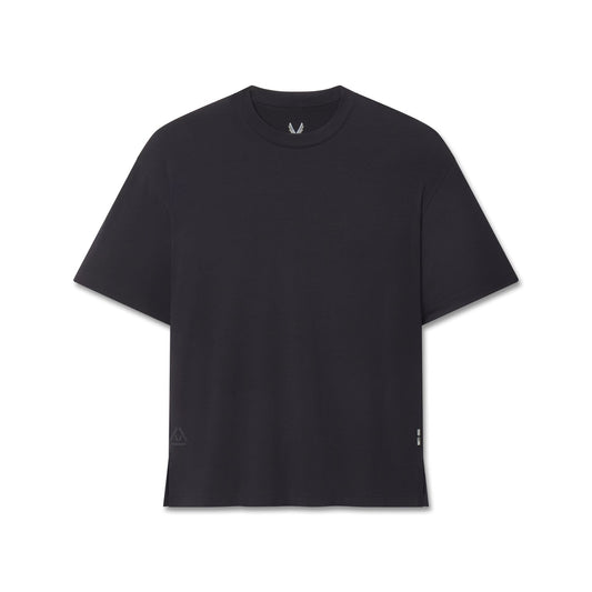 1186. SUPIMA® Ice-Skin™ Reversible Tee Black/Black | ASRV Online