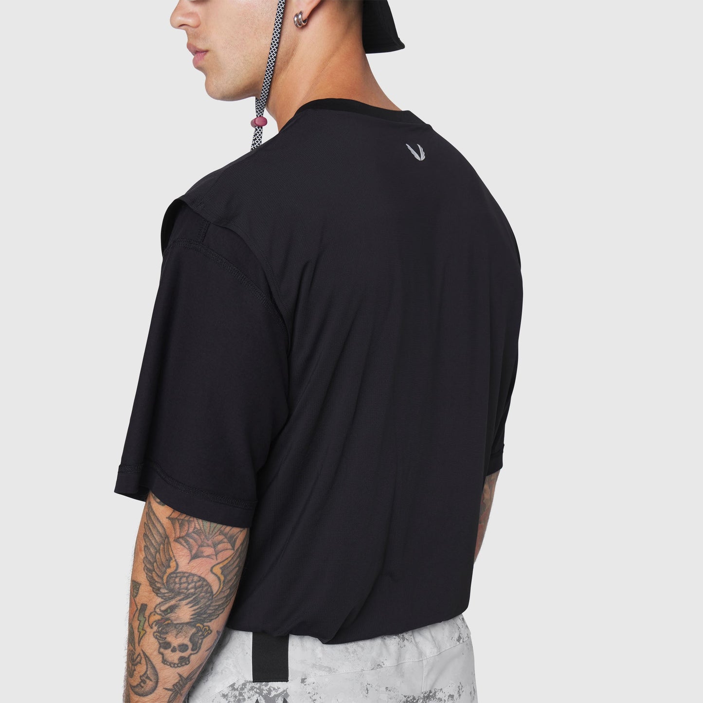 1186. SUPIMA® Ice-Skin™ Reversible Tee Black/Black | ASRV Online