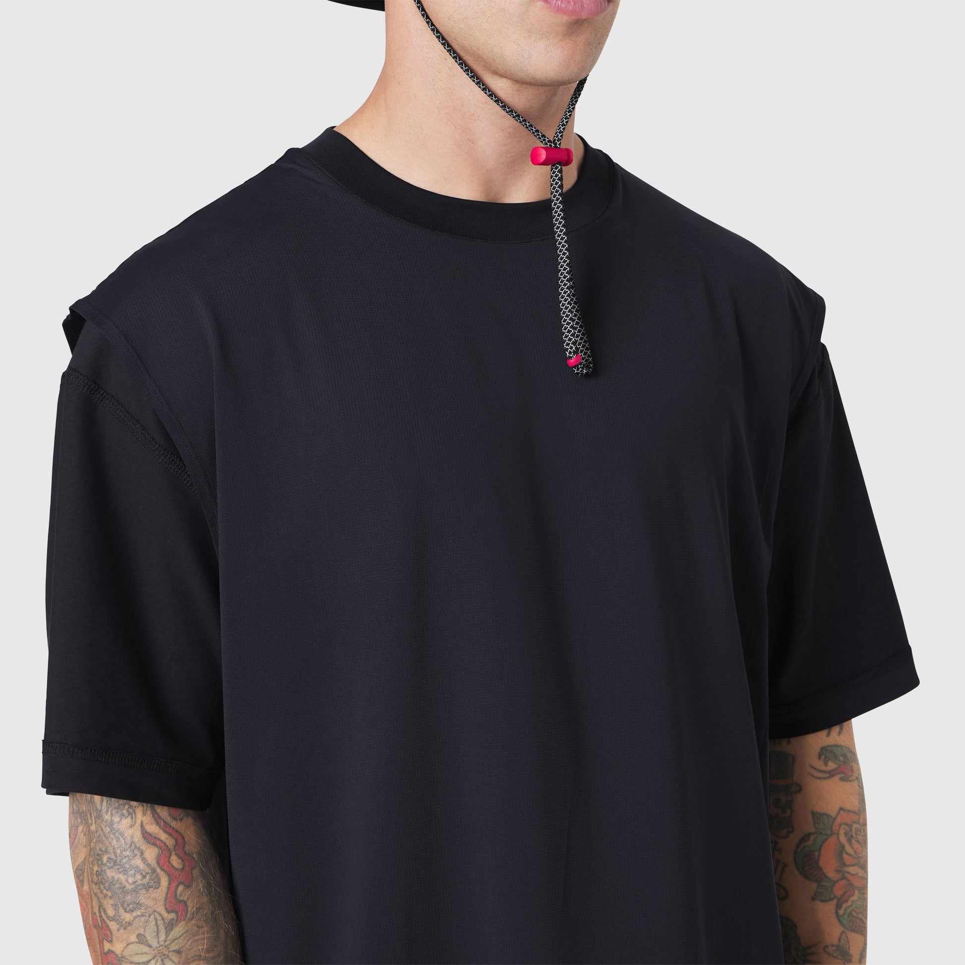 1186. SUPIMA® Ice-Skin™ Reversible Tee Black/Black | ASRV Online