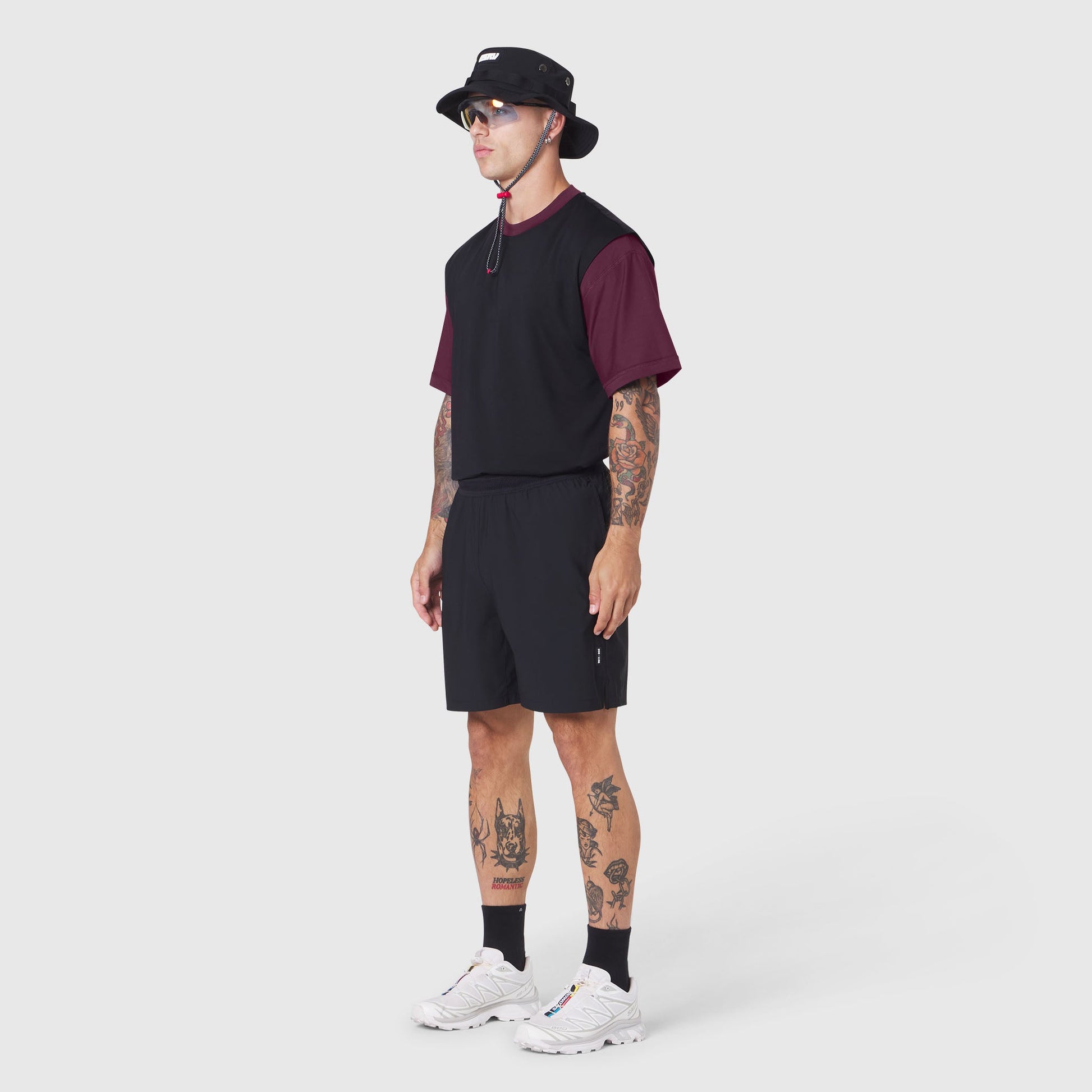 1186. SUPIMA® Ice-Skin™ Reversible Tee Merlot/Black | ASRV for sale