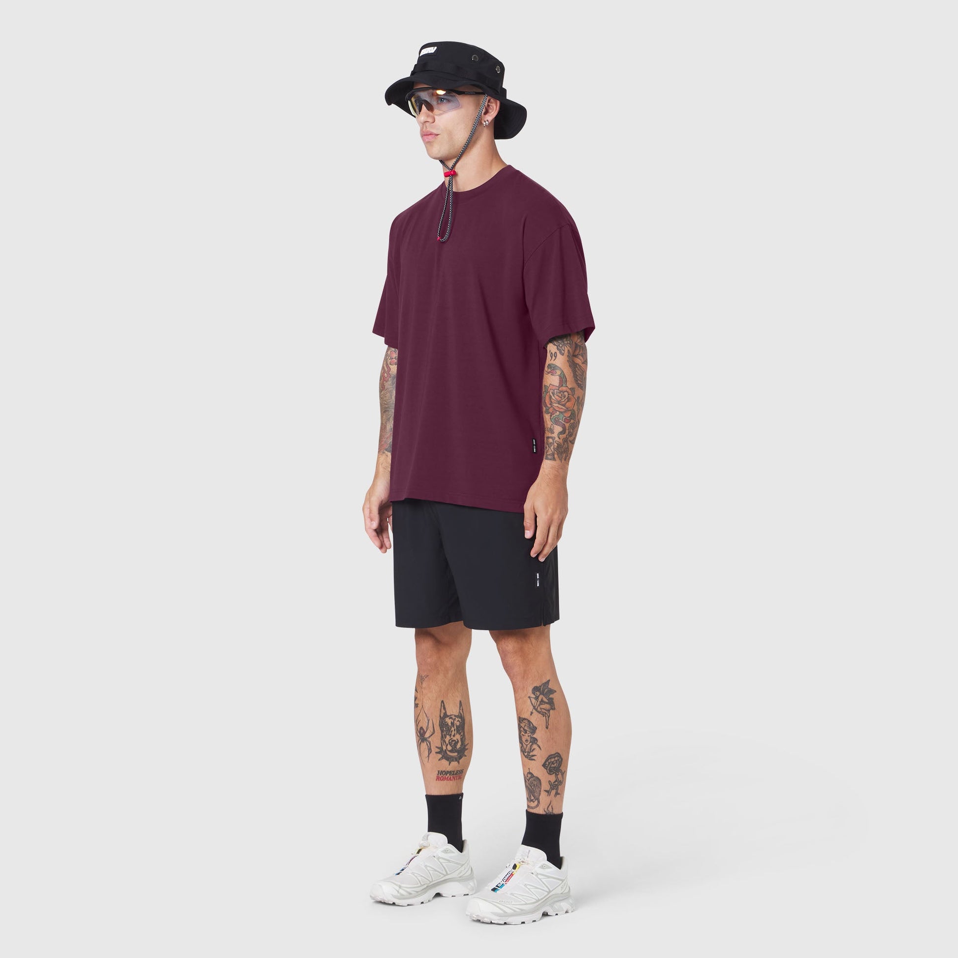1186. SUPIMA® Ice-Skin™ Reversible Tee Merlot/Black | ASRV for sale