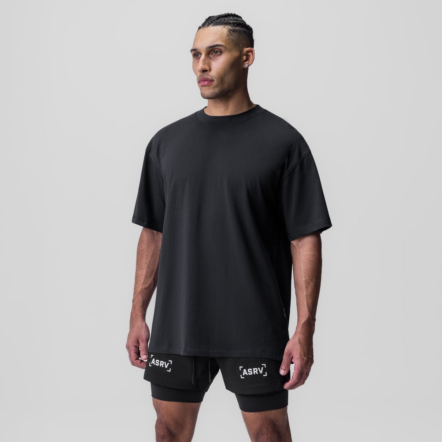0824. Supima® Oversized Tee Black | ASRV sale