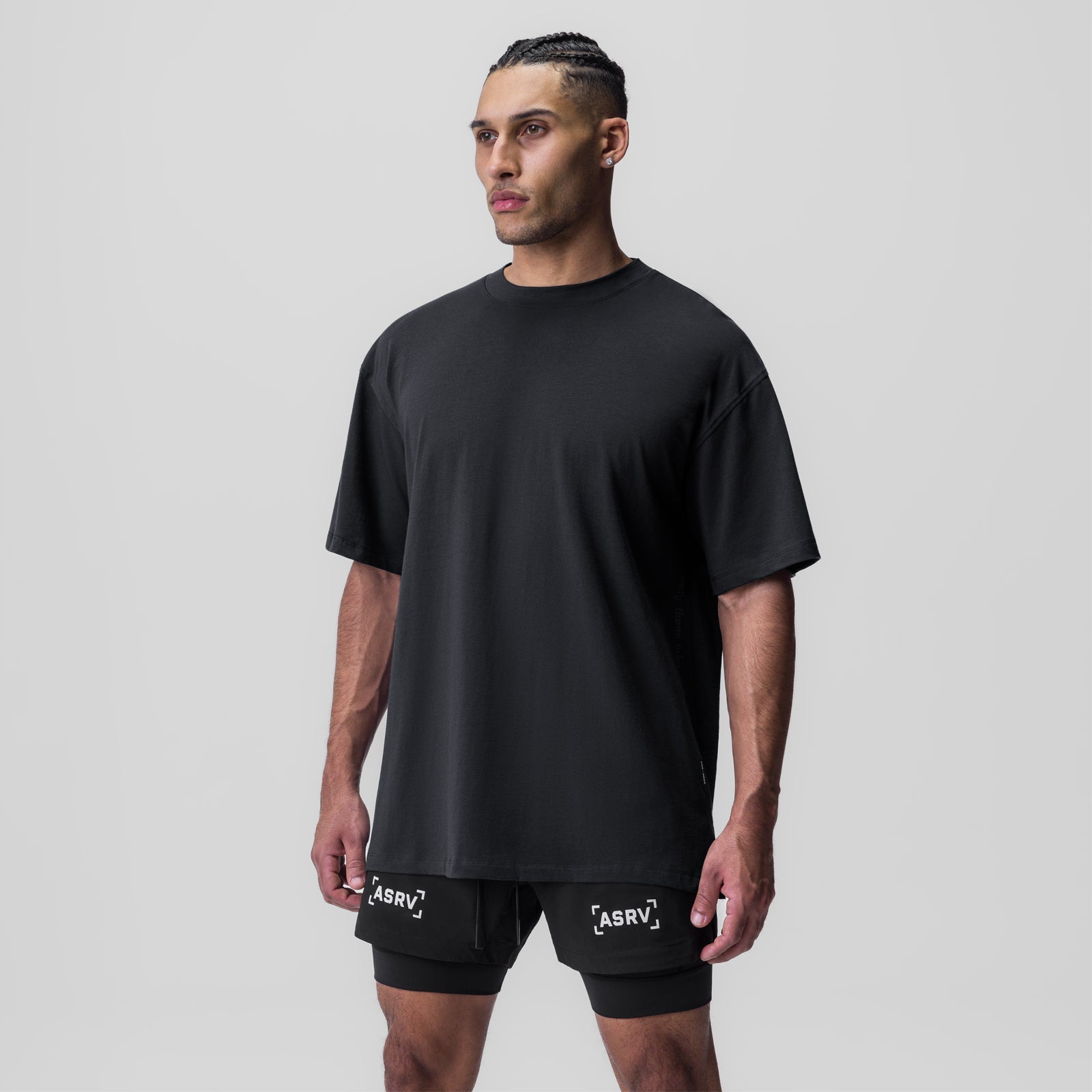 0824. Supima® Oversized Tee Black | ASRV sale