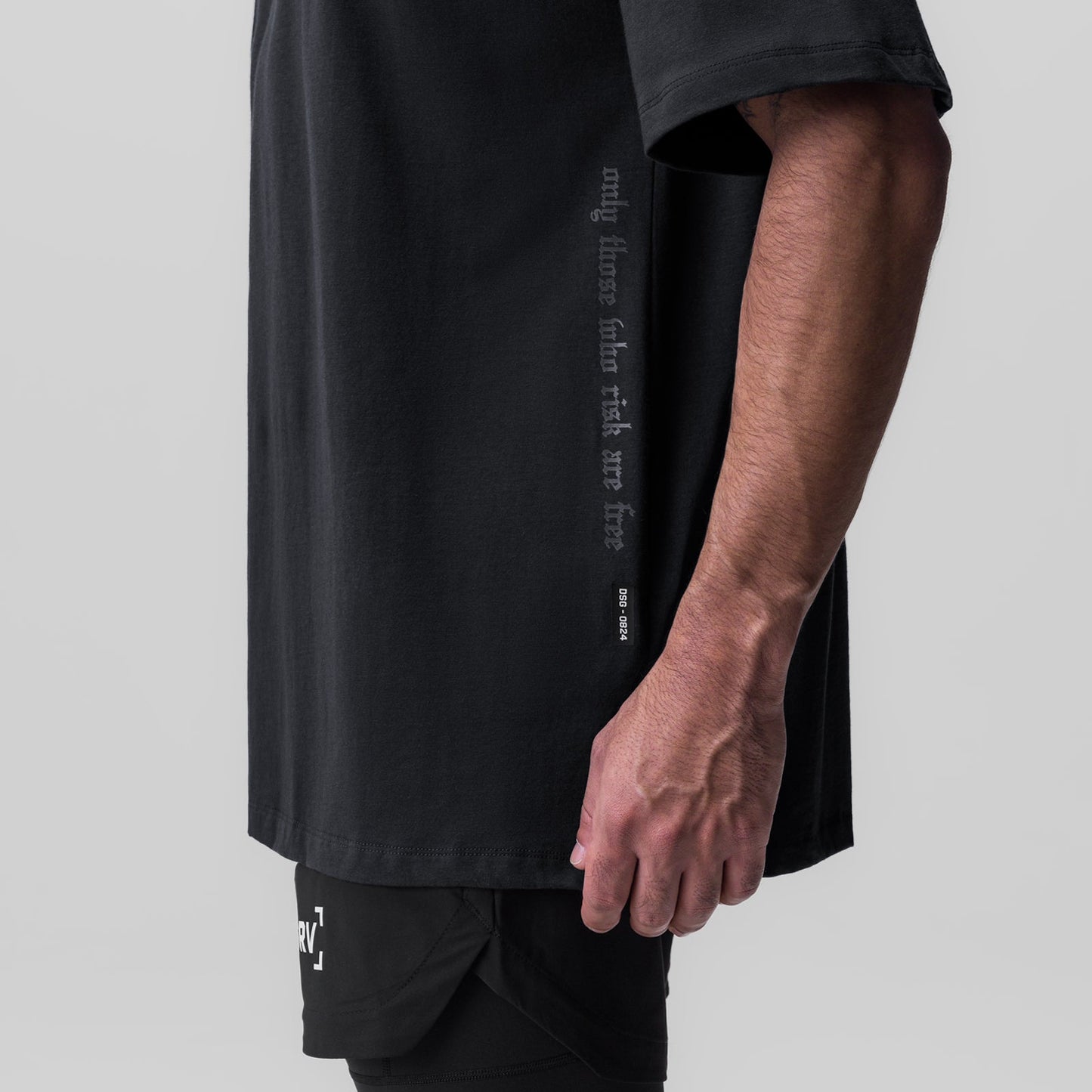 0824. Supima® Oversized Tee Black | ASRV sale