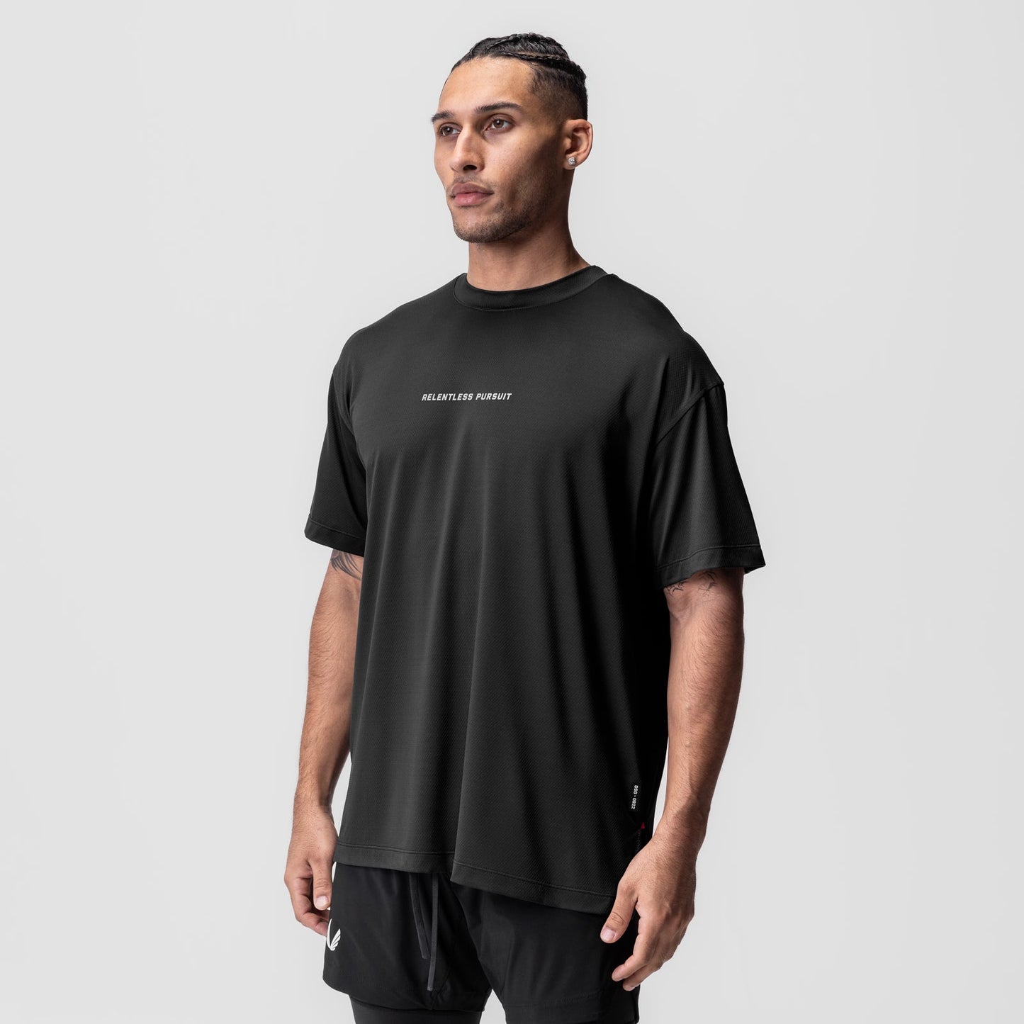 0822. AeroSilver® Oversized Tee Black "RP" | ASRV for sale