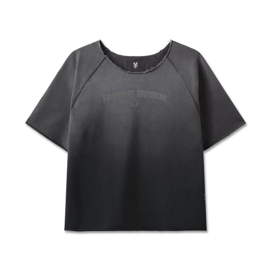 1114. Vintage Raw Hem Pump Cover Black Sun Fade | ASRV Online