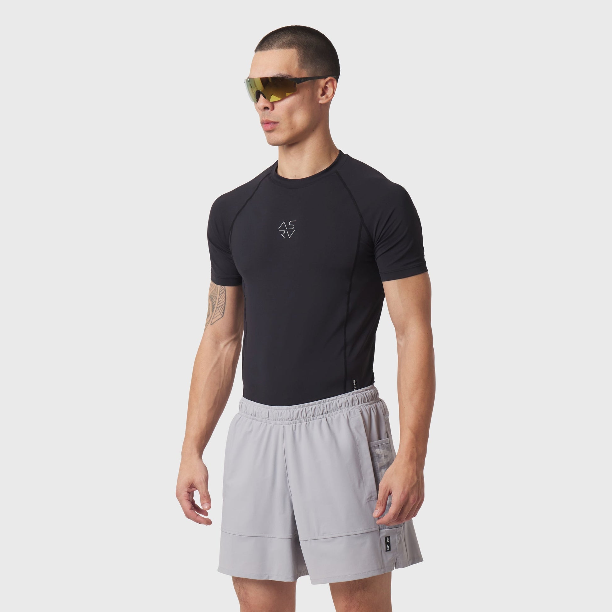 1164. LYCRA® ADAPTIV Baselayer Shortsleeve Black | ASRV US