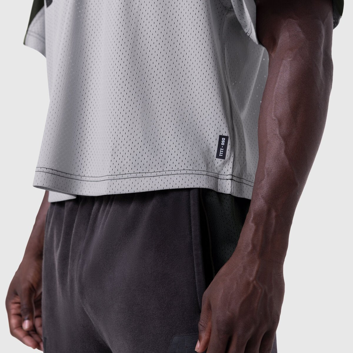 1111. Ion-Mesh™ Crop Jersey Slate Grey | ASRV on sale