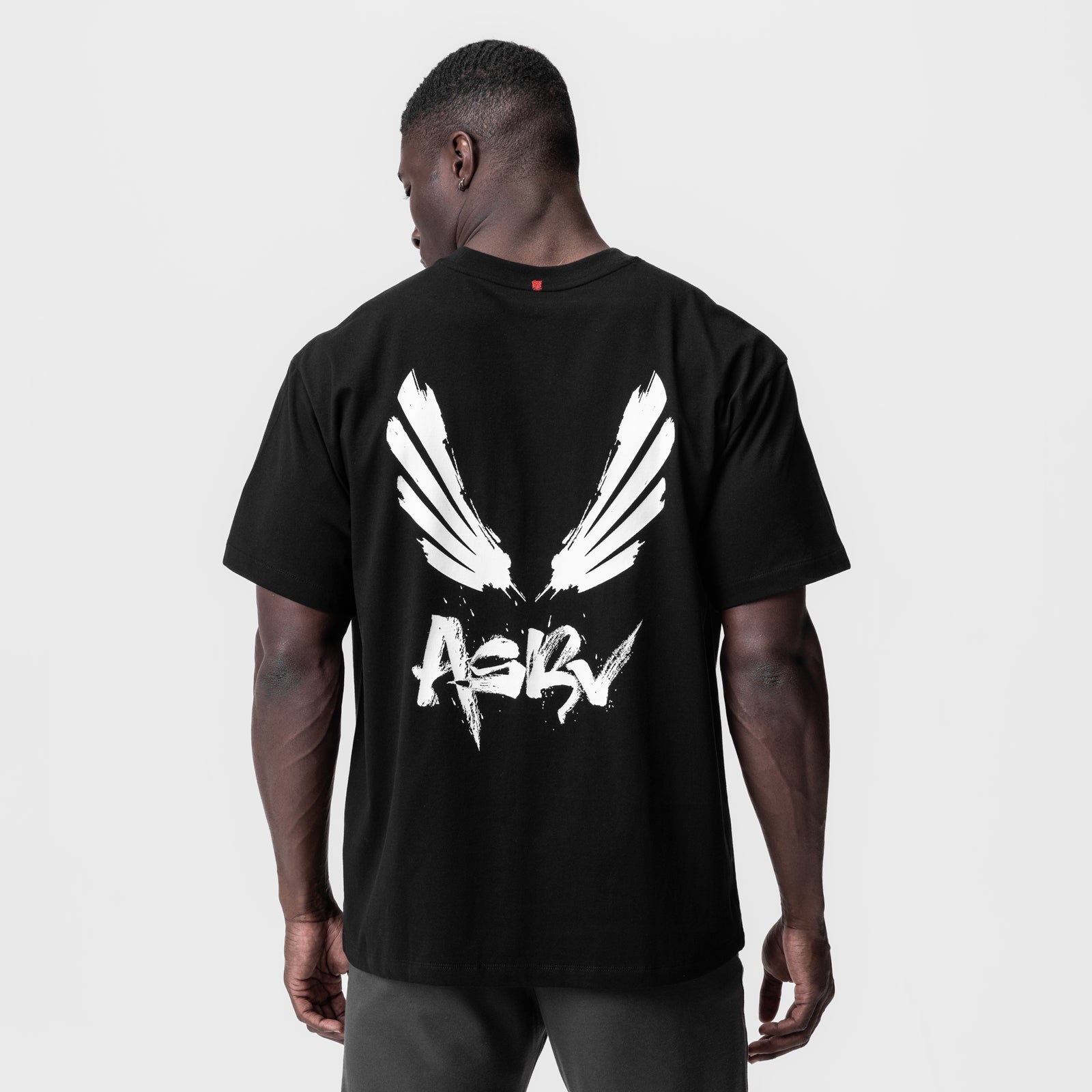 0797. Tech Essential™ Relaxed Tee Black "Brush Wings/ASRV" | ASRV for sale