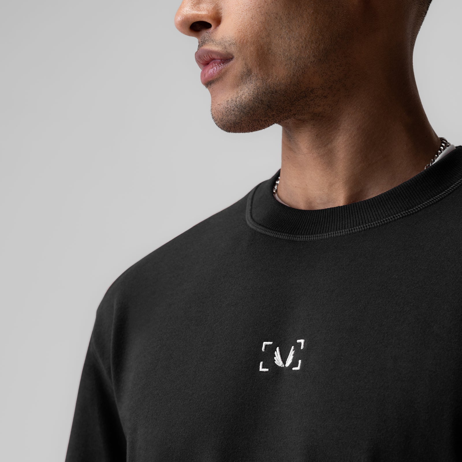 1026. Herringbone Terry Oversized Cinch Tee Black | ASRV sale