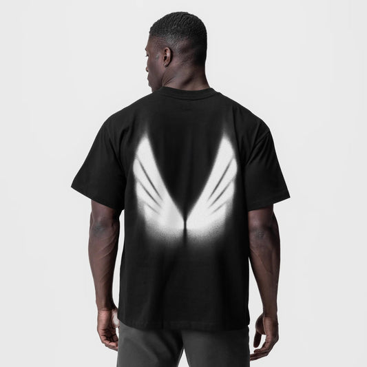 0797. Tech Essential™ Relaxed Tee Black "Signal Lost" | ASRV on sale