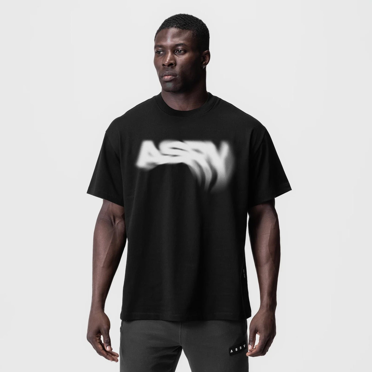 0797. Tech Essential™ Relaxed Tee Black "Signal Lost" | ASRV on sale