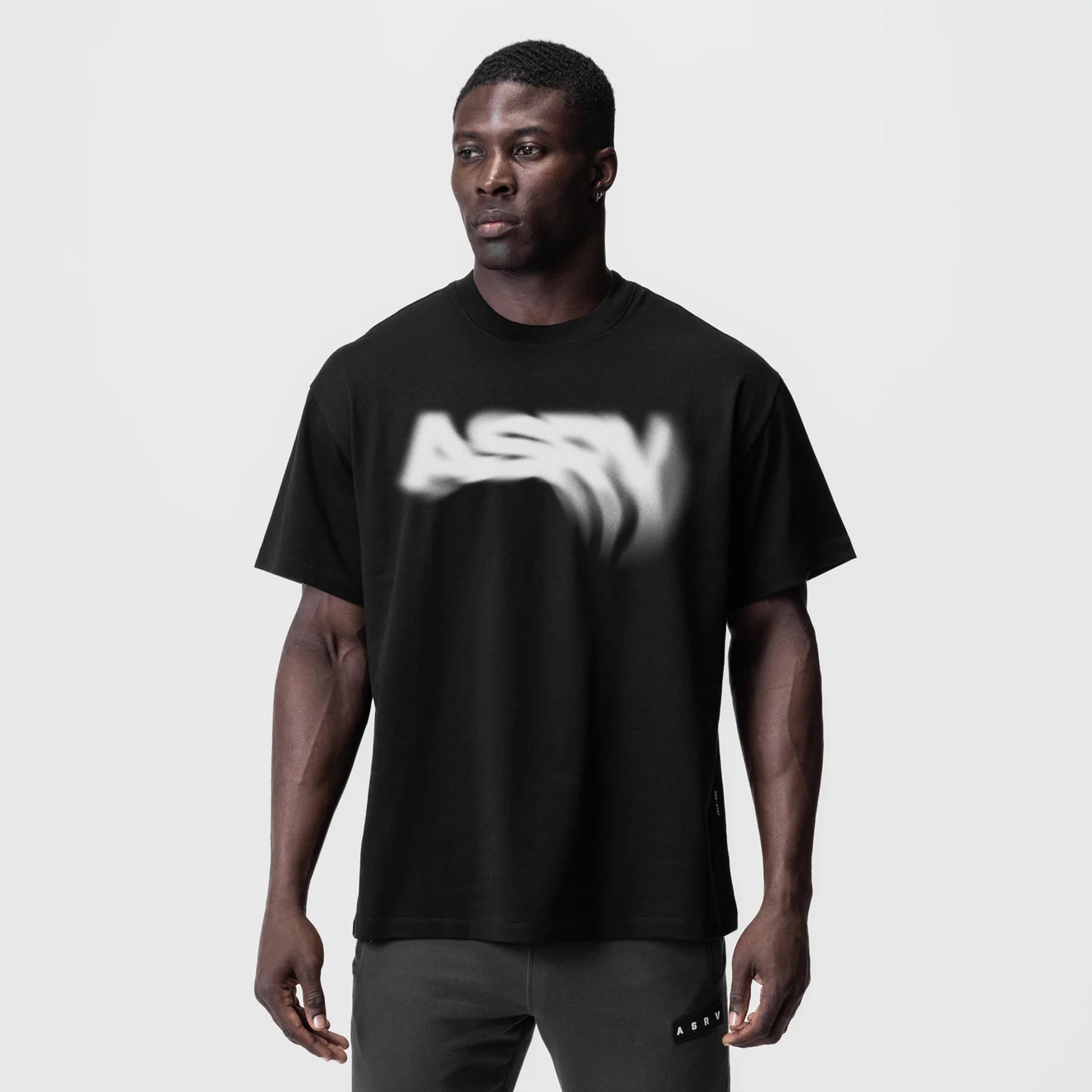 0797. Tech Essential™ Relaxed Tee Black "Signal Lost" | ASRV on sale