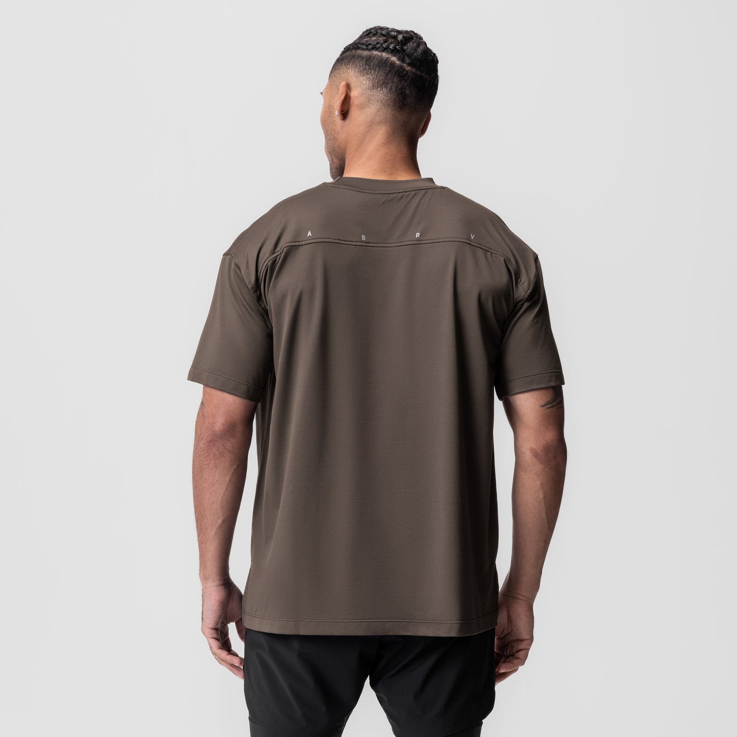 0822. AeroSilver® Oversized Tee Deep Taupe | ASRV discount